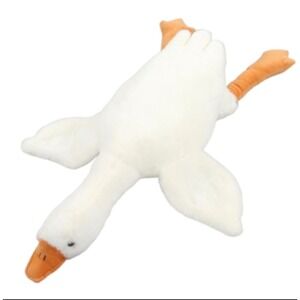 White Plush Goose Stuffed Animal Soft Toy Kids Room Decor Comfort Doll